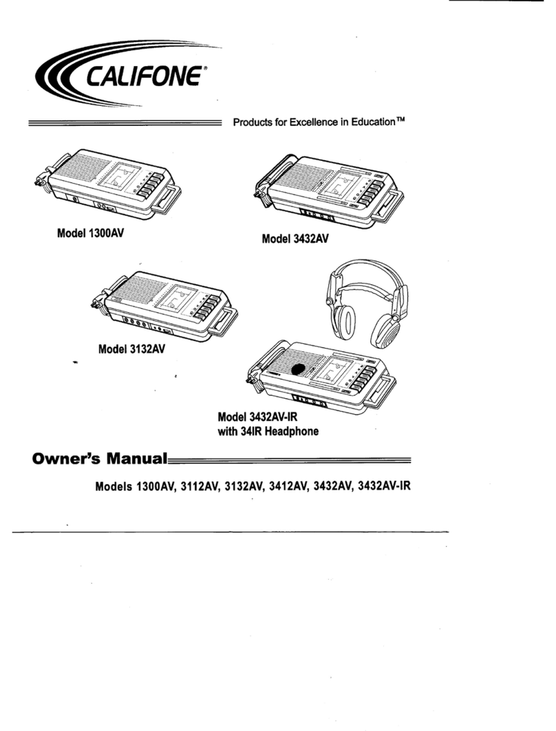 Califone 1300AV owner's manual
