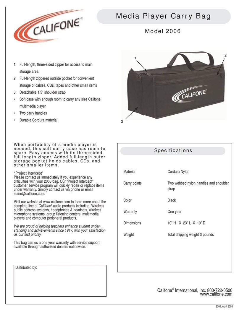 Califone 2006 User manual