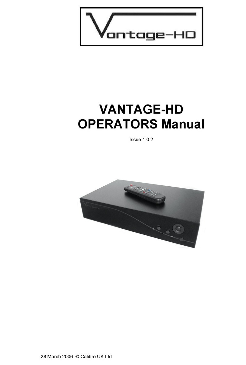Calibre VANTAGE-HD Operator's manual
