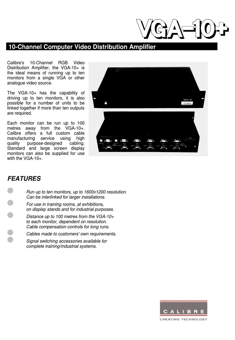 Calibre VGA-10+ Specification sheet
