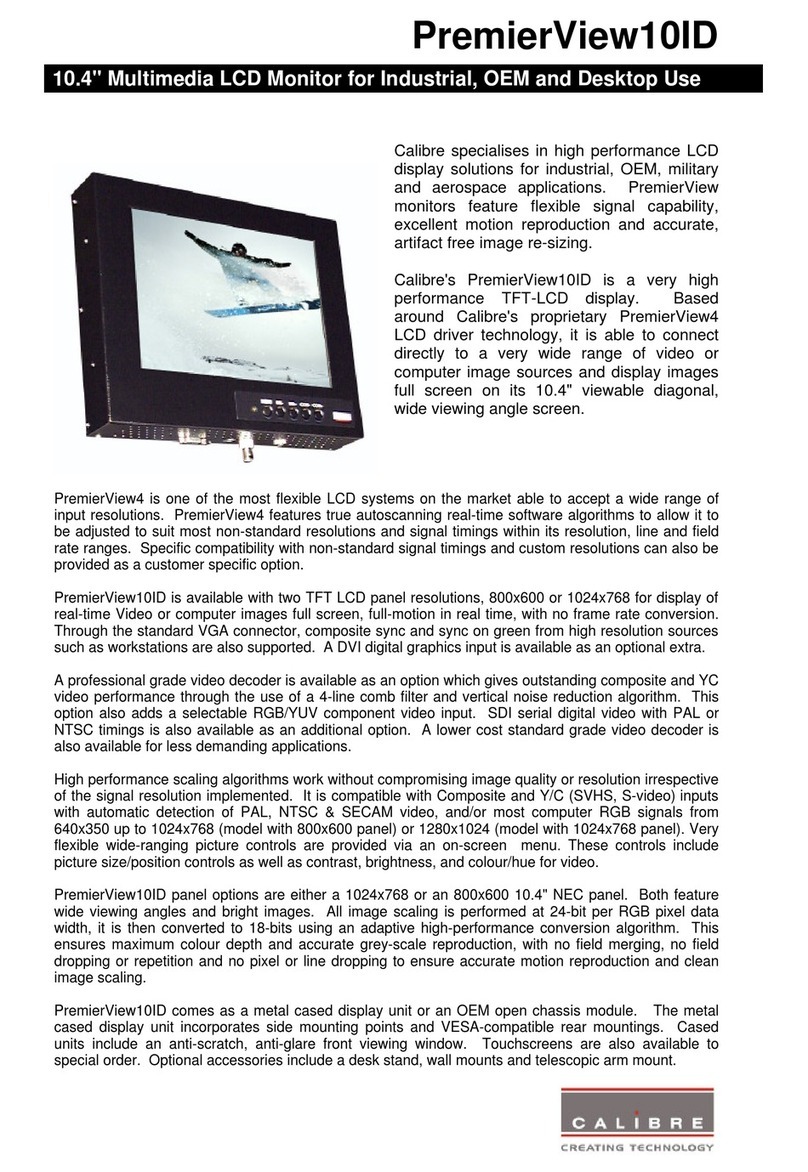 Calibre PremierView 10id Specification sheet