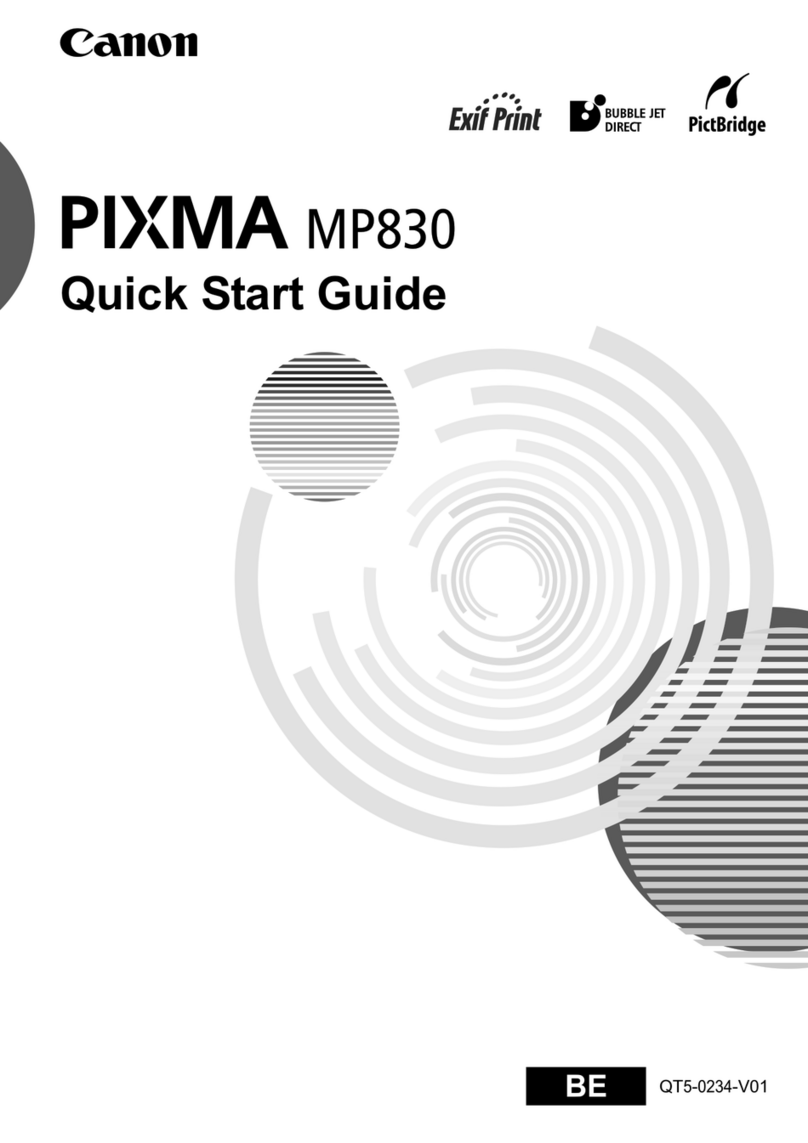 Canon PIXMA MP830 quick start guide