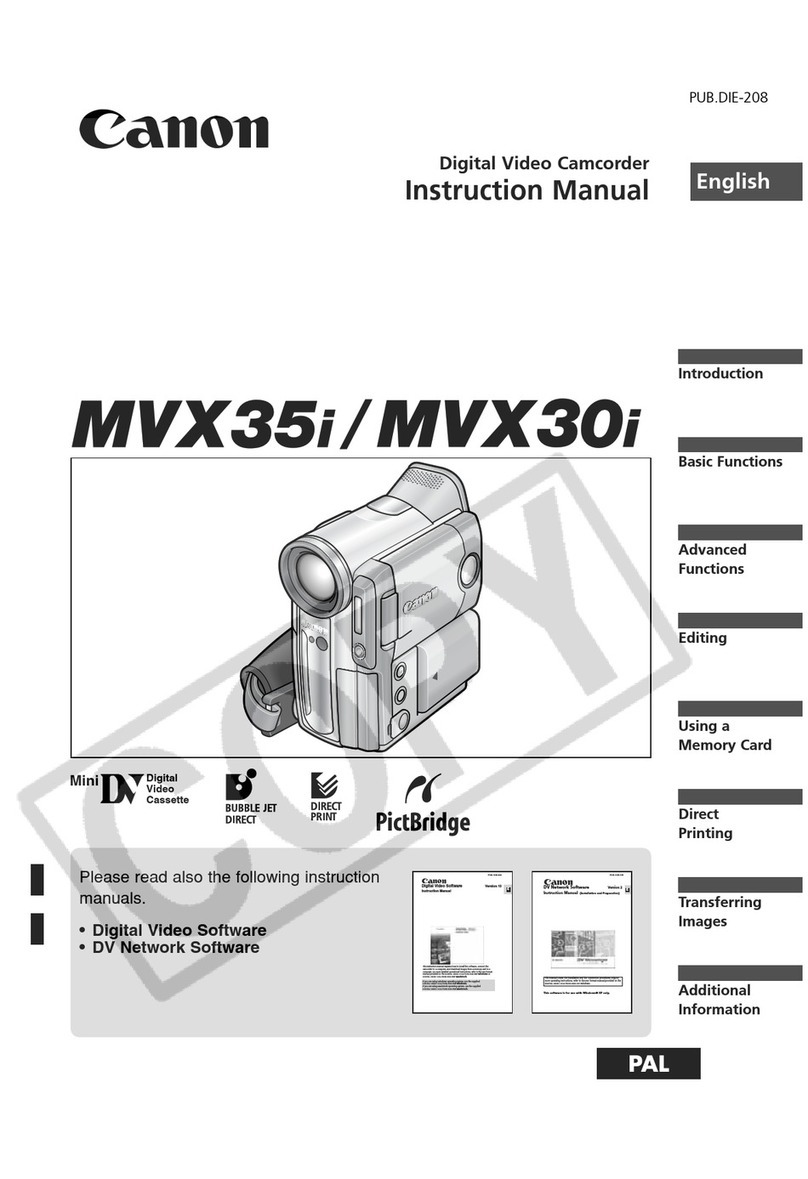 Canon MV MVX30i User manual