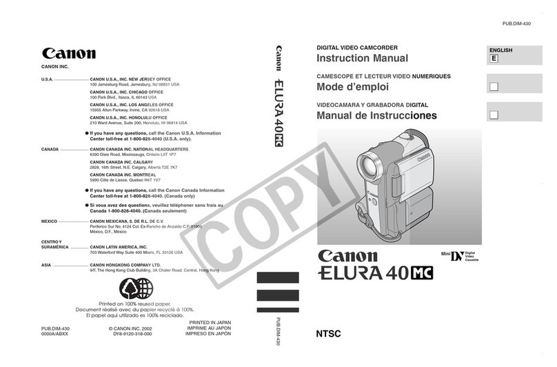 Canon Elura40 User manual
