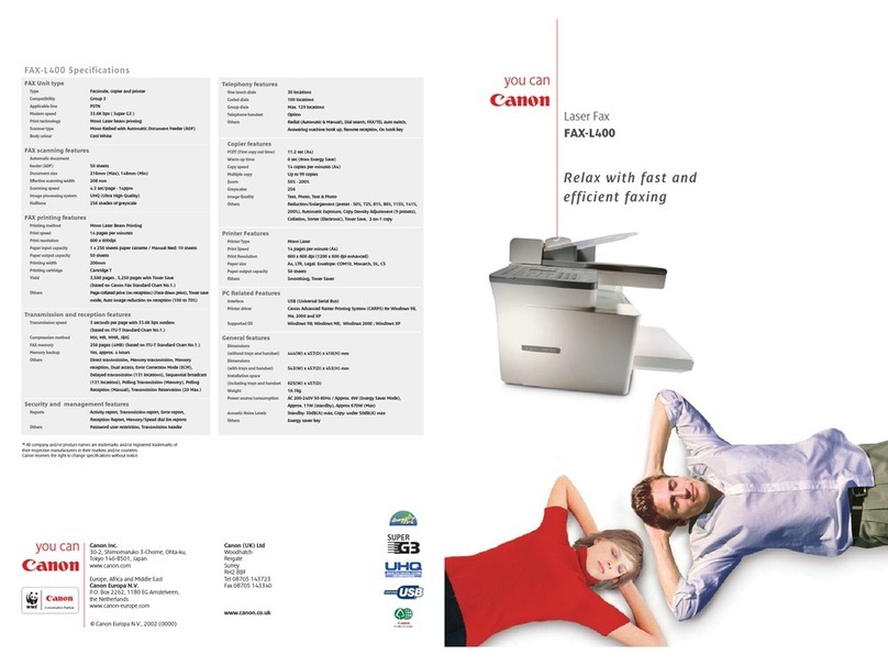 Canon FAX-L400 User manual