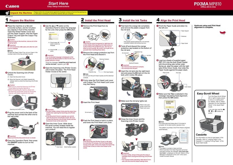 Canon PIXMA MP810 User manual