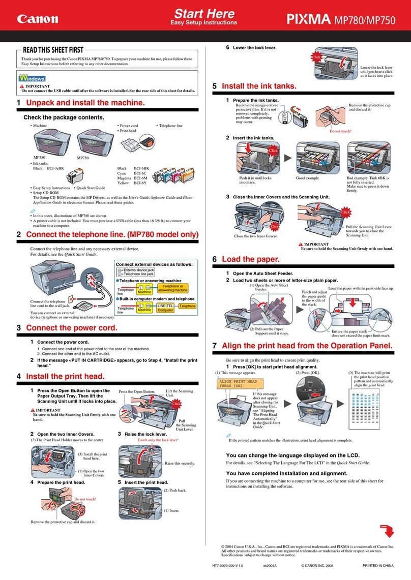 Canon PIXMA MP750 User manual