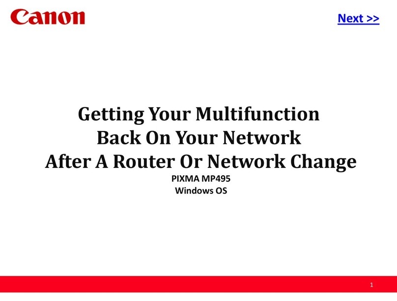 Canon PIXMA MP495 Series Network guide