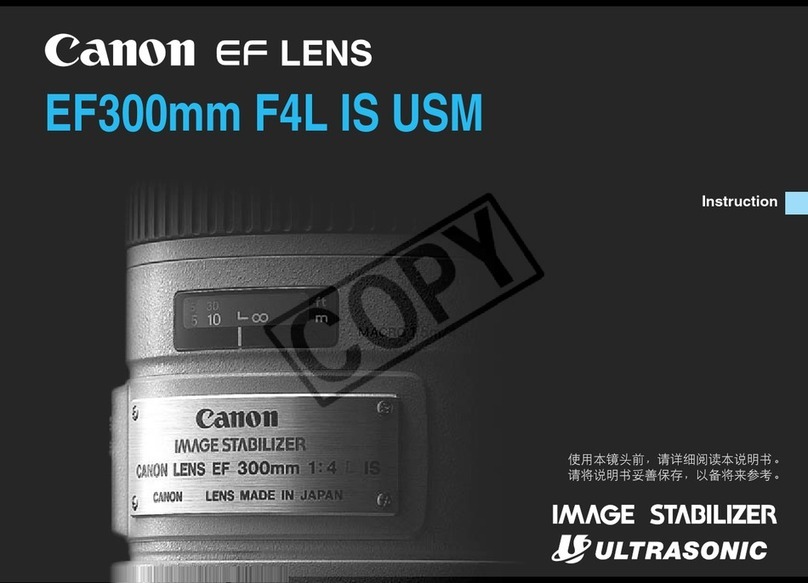 Canon IMAGE STABILIZER ULTRASONIC EF300MM f/4L IS... Instruction Canon IMAGE STABILIZER ULTRASONIC EF300MM f/4L IS... Instruction