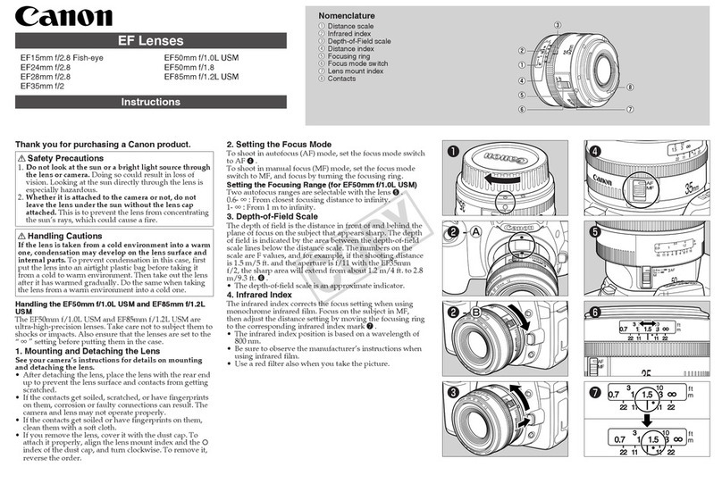 Canon EF35mm f/2 IS USM User manual