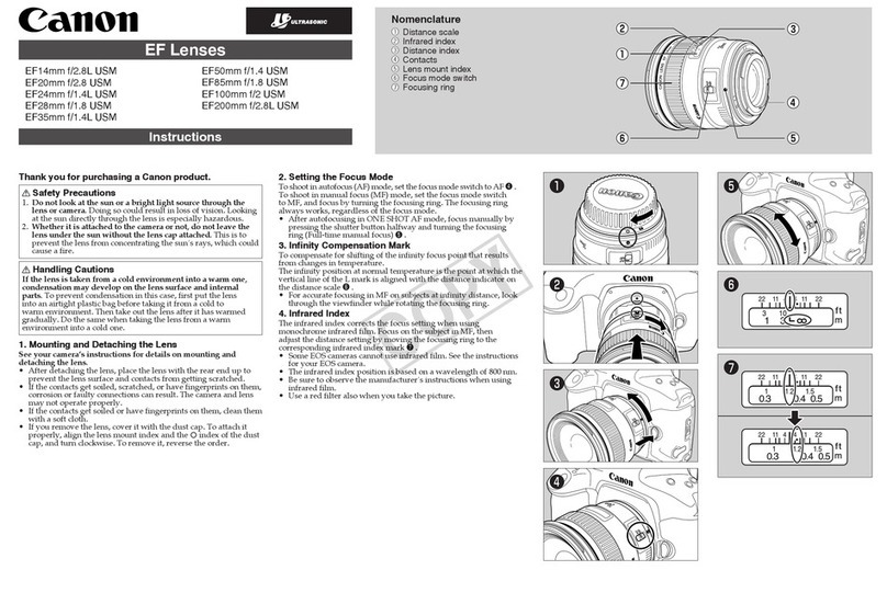 Canon EF14mm f/2.8L II USM User manual Canon EF14mm f/2.8L II USM User manual