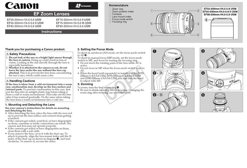 Canon EF55-200mm f/4.5-5.6 II USM User manual
