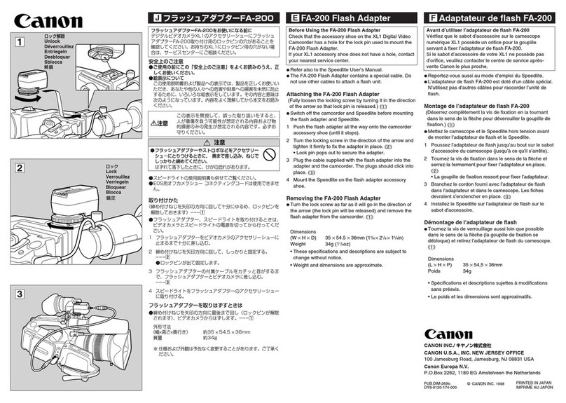 Canon FA-200 user manual