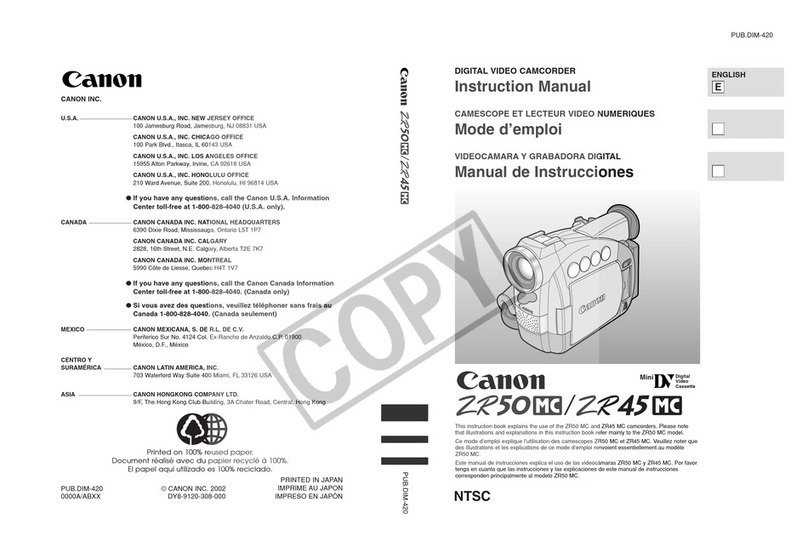 Canon ZR45 MC User manual