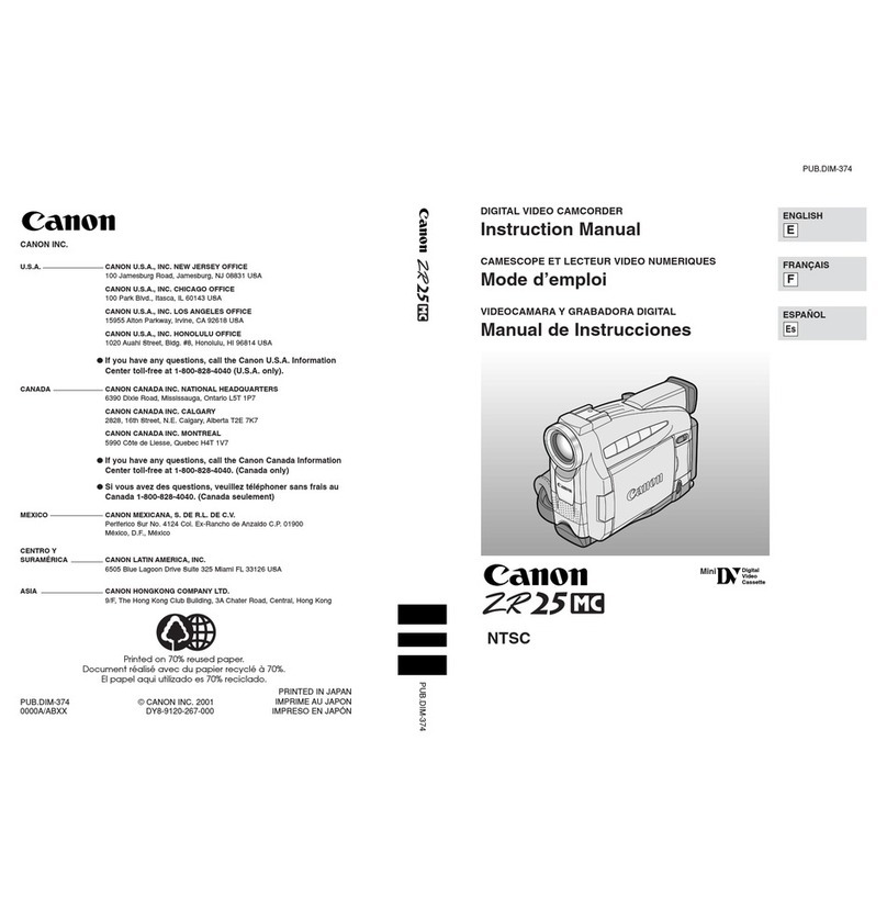 Canon ZR25 MC User manual Canon ZR25 MC User manual