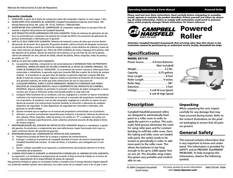 Campbell Hausfeld EZ111A Service manual
