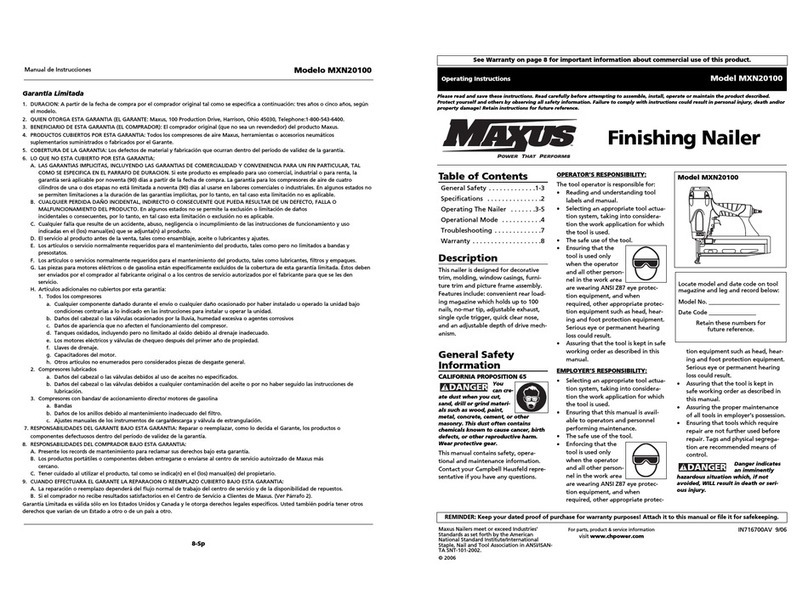 Campbell Hausfeld Maxus MXN20100 User manual Campbell Hausfeld Maxus MXN20100 User manual