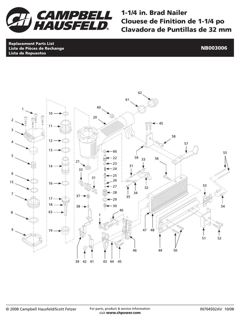 Campbell Hausfeld NB003006 Replacement parts list