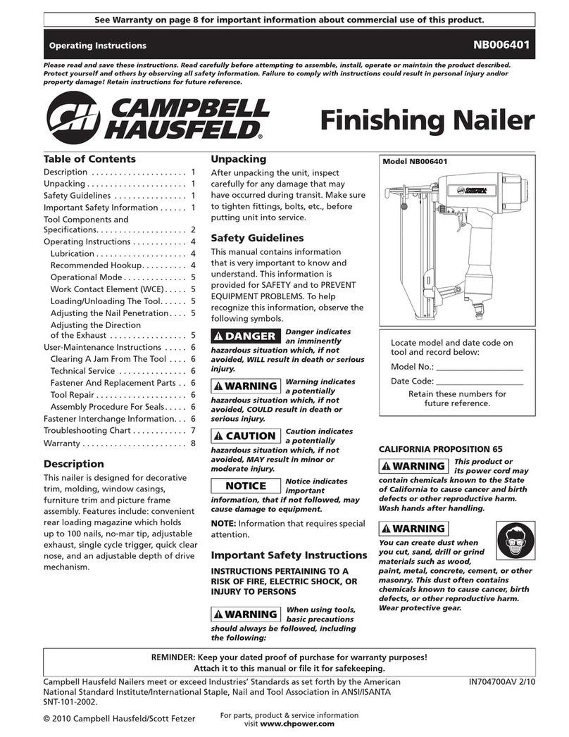 Campbell Hausfeld IN704700AV User manual Campbell Hausfeld IN704700AV User manual
