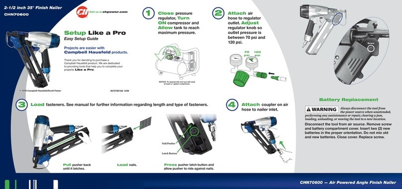 Campbell Hausfeld CHN70600 Quick start guide