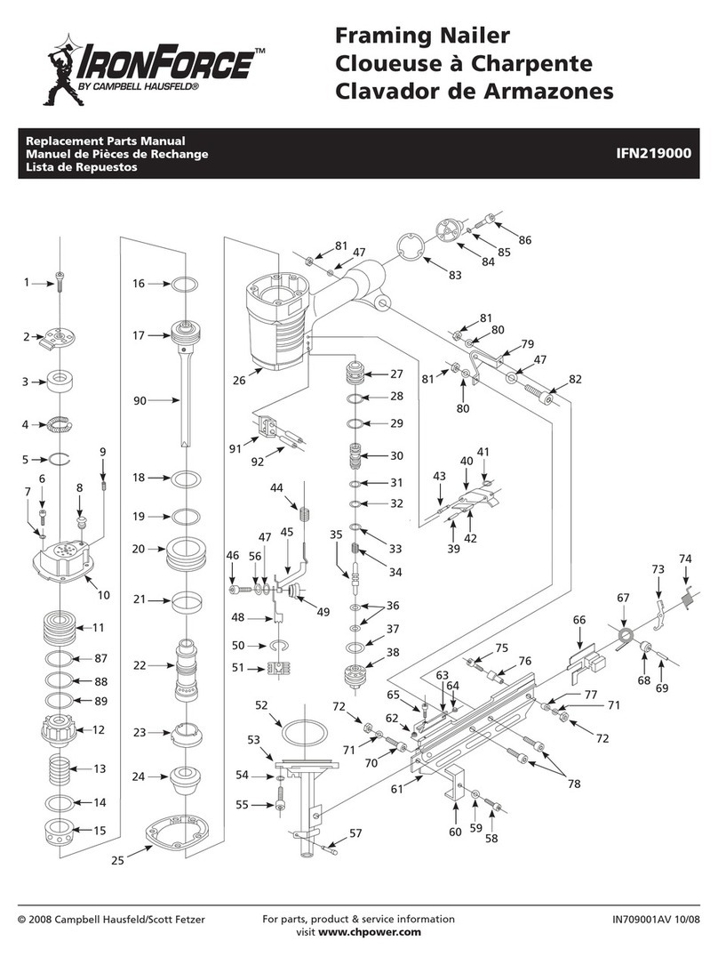 Campbell Hausfeld IronForce IFN219000 Replacement parts manual Campbell Hausfeld IronForce IFN219000 Replacement parts manual