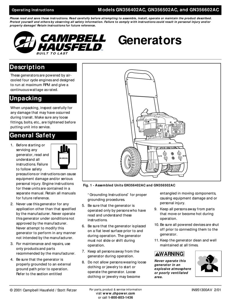 Campbell Hausfeld GN356402AC User manual