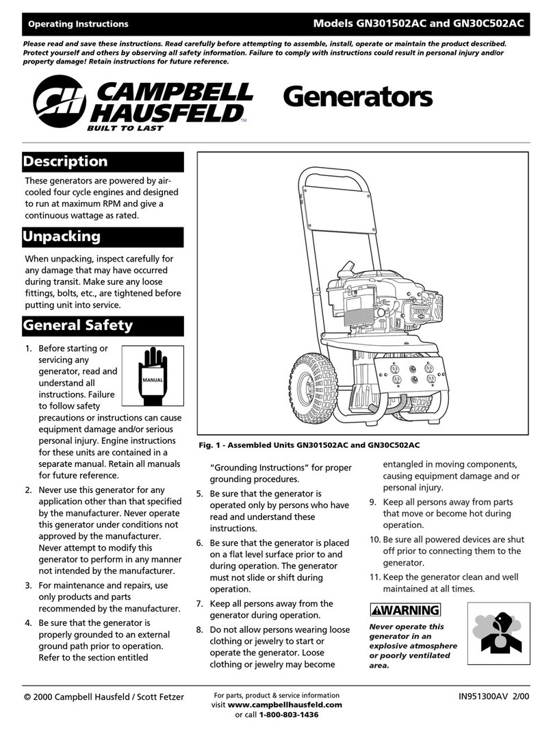 Campbell Hausfeld GN30c502AC operating instructions