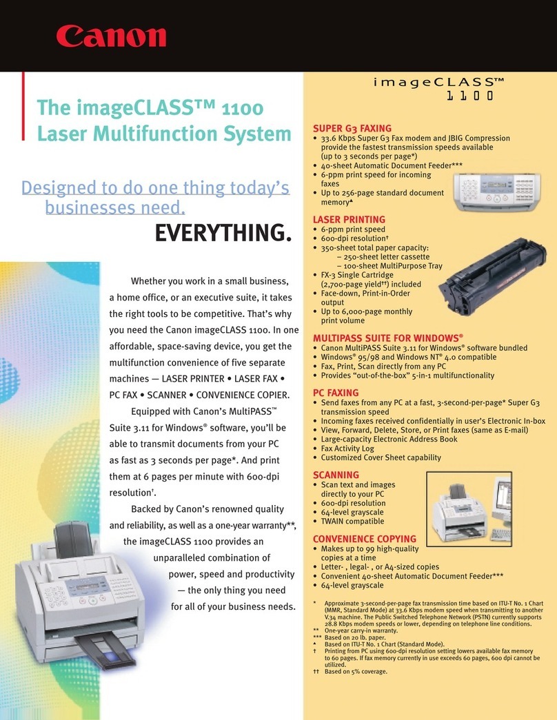 Canon imageCLASS 1100 Specifications