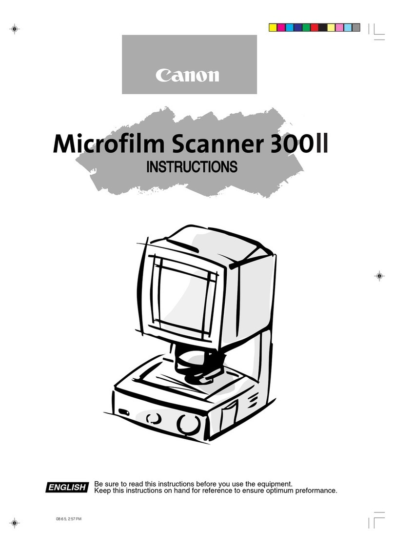Canon Microfilm Scanner 300II User manual