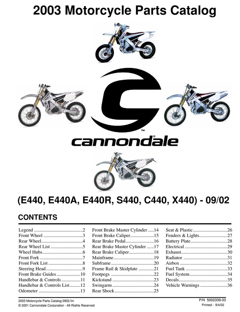 Cannondale C440 parts catalog