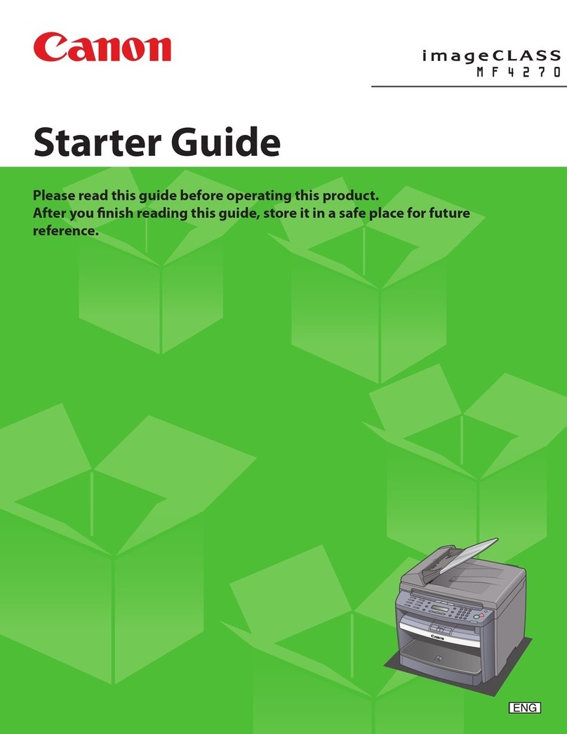 Canon ImageCLASS MF4270 Starter Guide