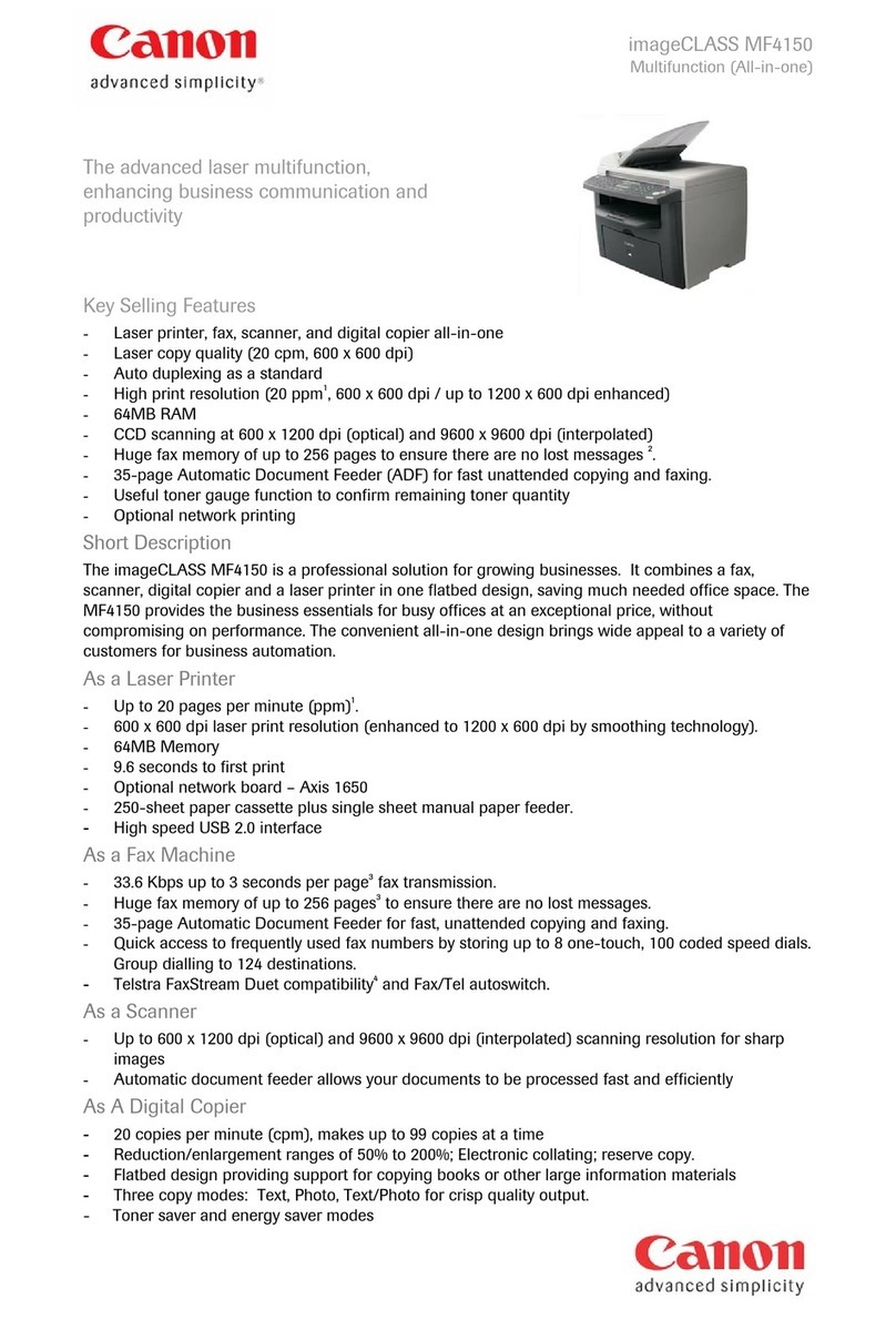 Canon i-SENSYS MF4150 User manual