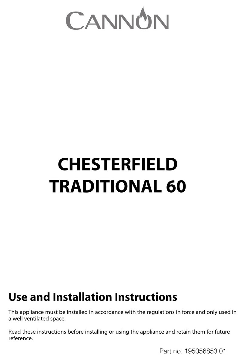 Cannon Chesterfield Traditional 60 C60GC Technical manual