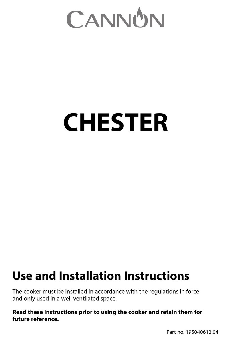 Cannon CHESTER 10540G Use and Installation Instructions