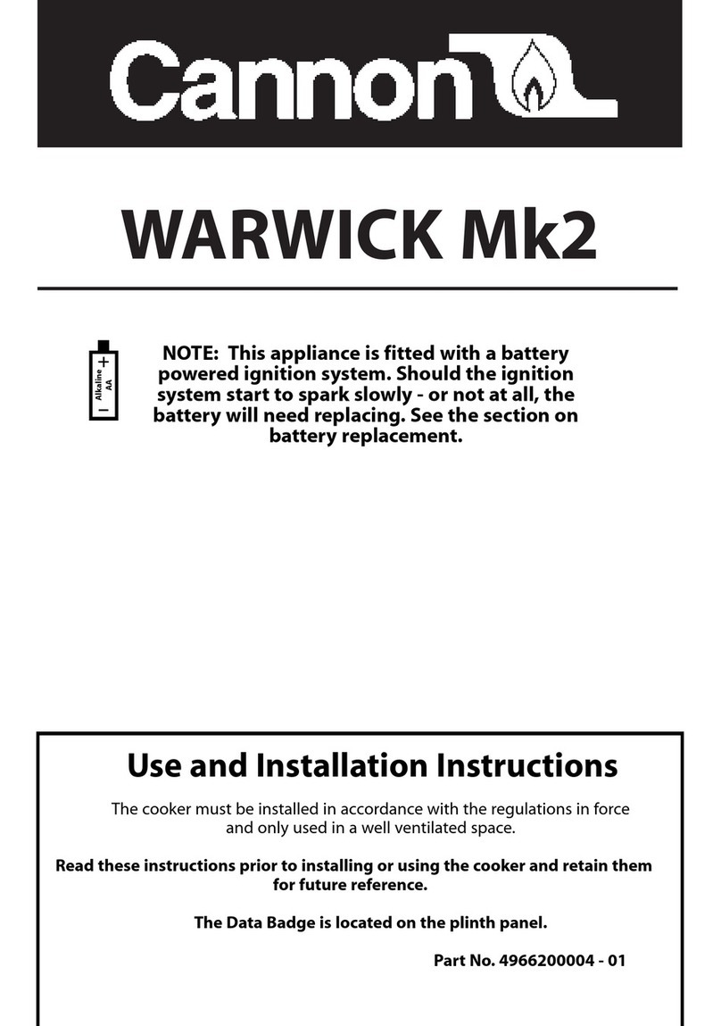 Cannon Cooker None Technical manual