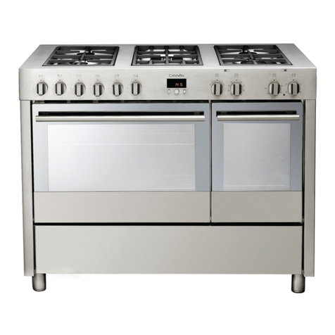 Cannon 110cm Free Standing Gas Cooker C110DPX Instructions for installation and use
