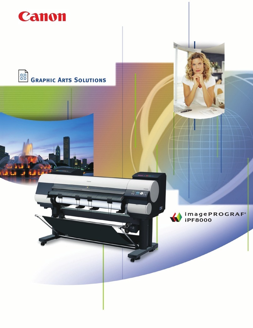 Canon iPF8000 - imagePROGRAF Color Inkjet Printer User manual
