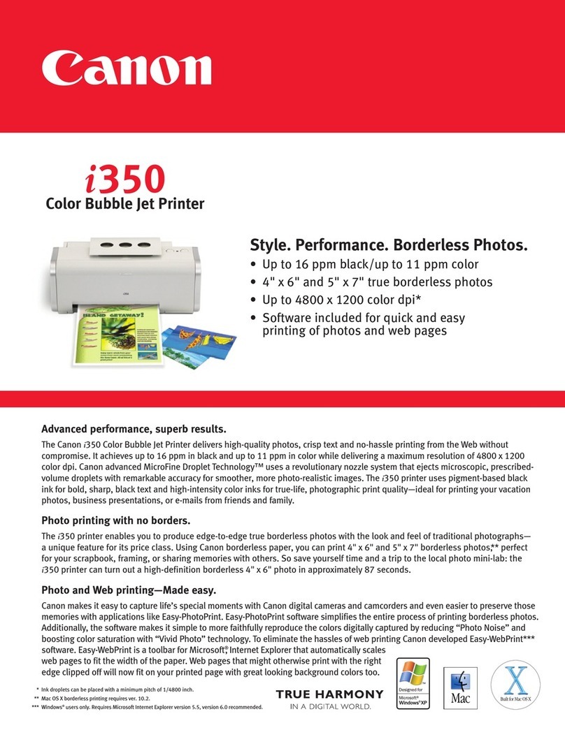 Canon i350 - Color Bubble Jet Printer User manual