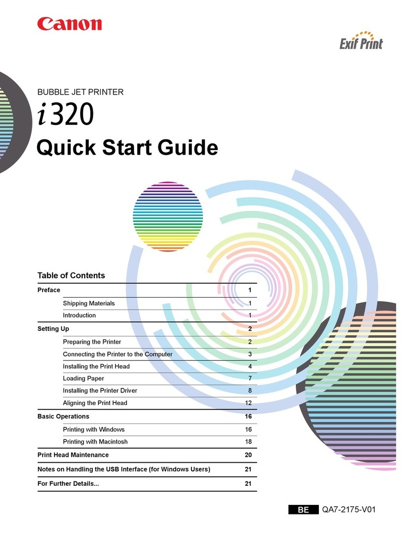 Canon i 320 quick start guide