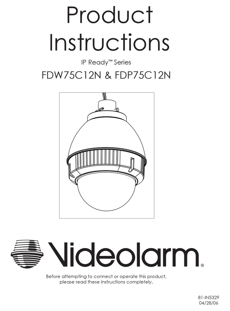 Moog Videolarm IP ReadyTM Series Video Alarm FDP75C12N Instruction sheet