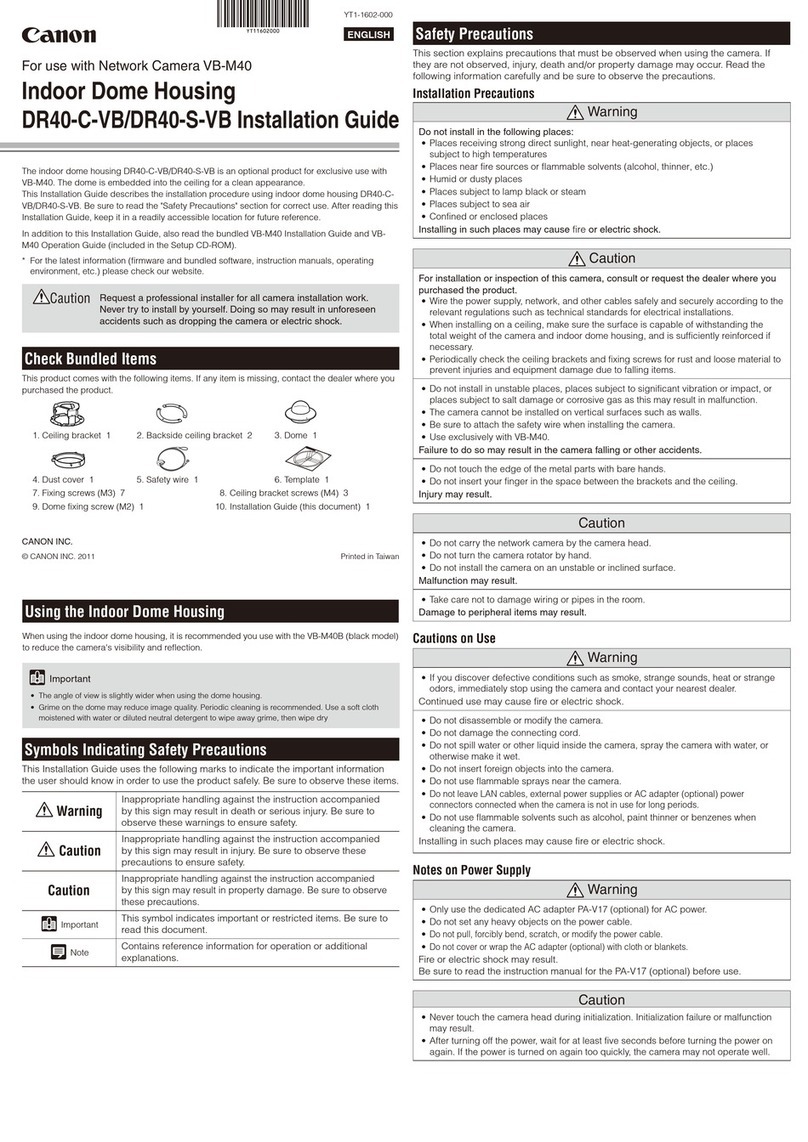 Canon VB-M40 installation guide