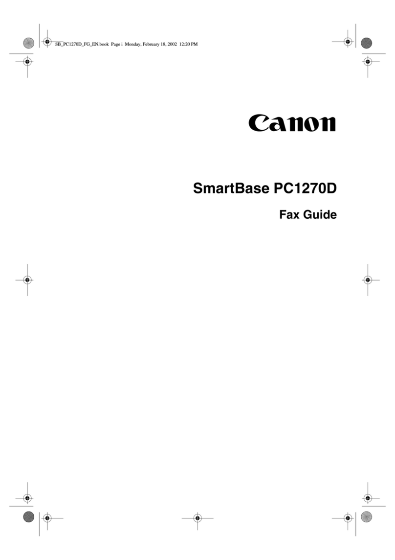 Canon SmartBase PC1270D Installation and maintenance instructions