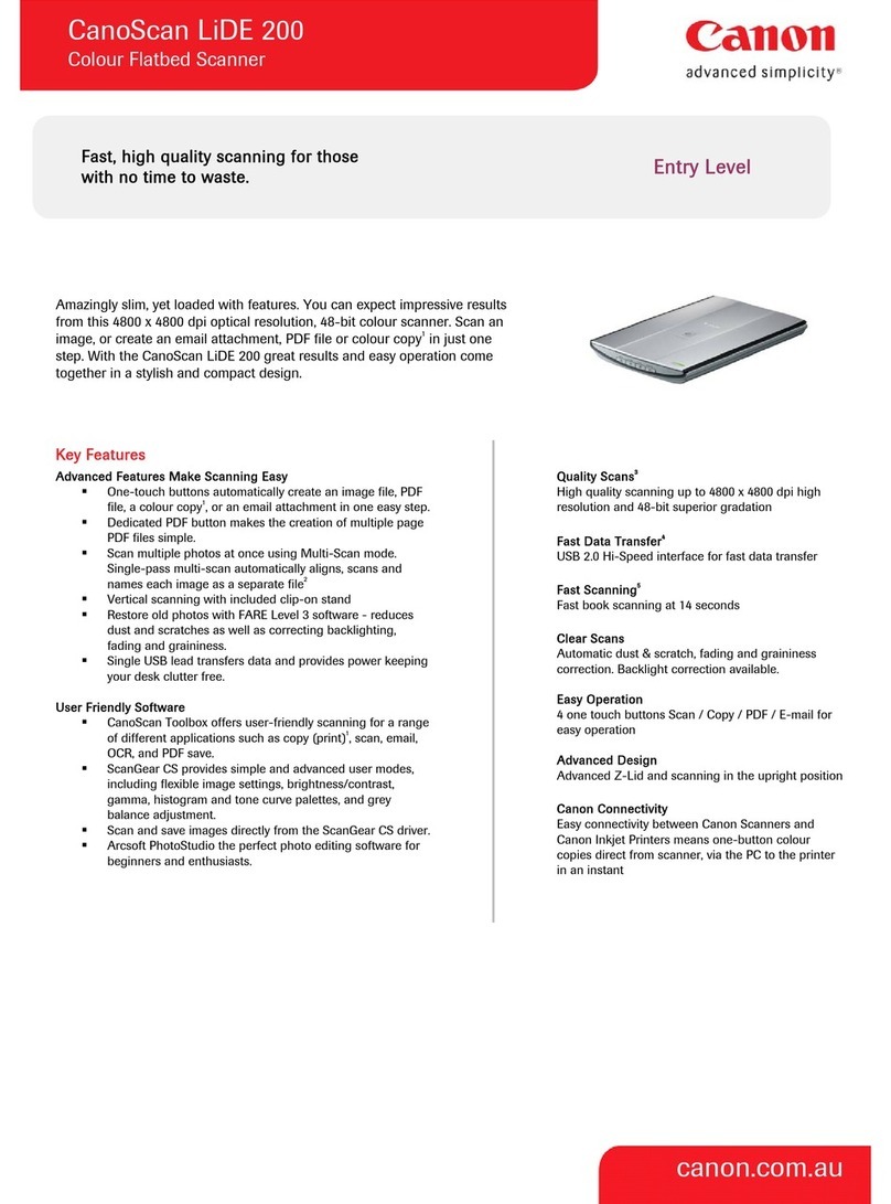 Canon CANOSCAN LIDE 200 User manual