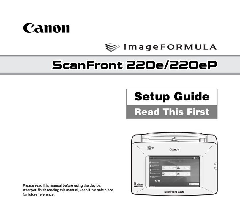 Canon imageFORMULA ScanFront 220e Setup guide