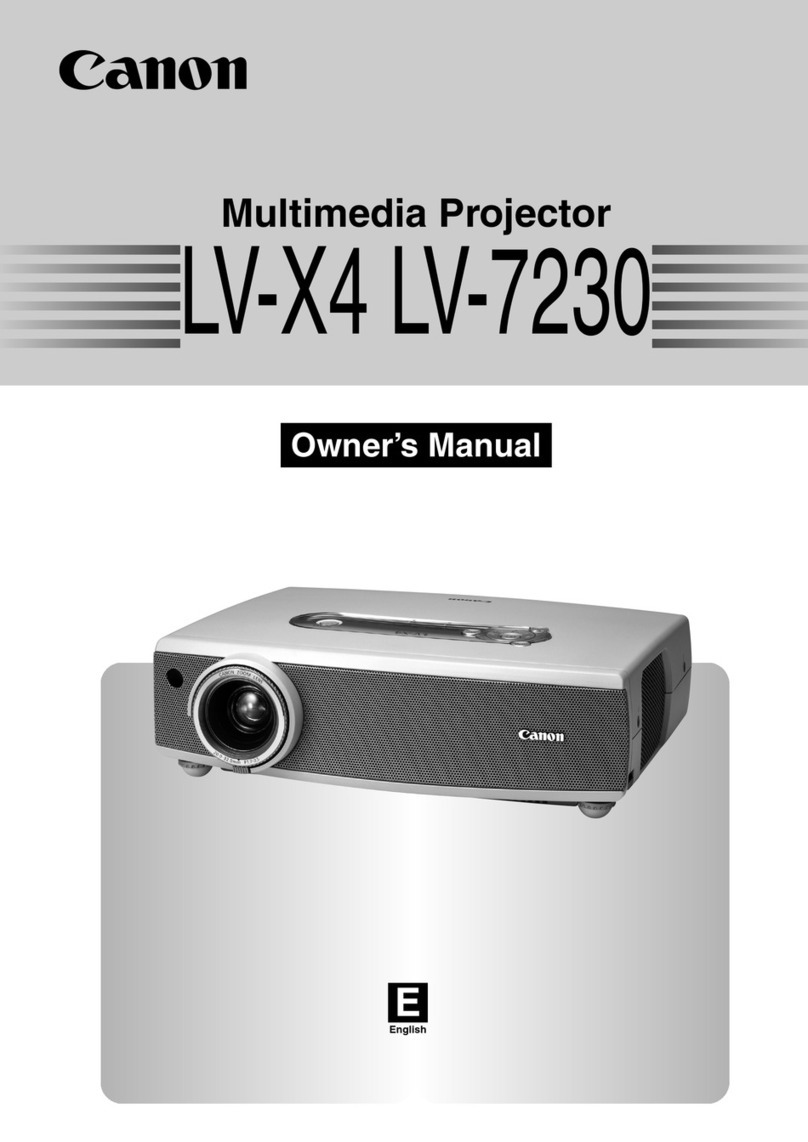 Canon LV-X4 LV-7230 User manual Canon LV-X4 LV-7230 User manual