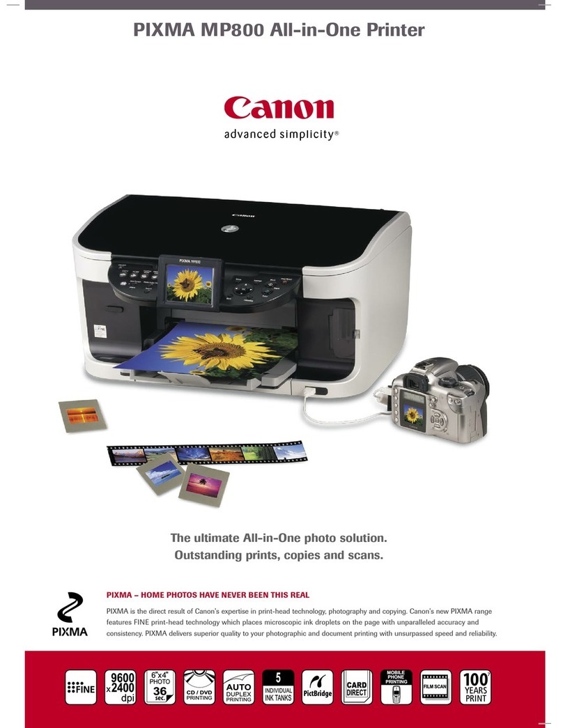 Canon PIXMA MP800 User manual
