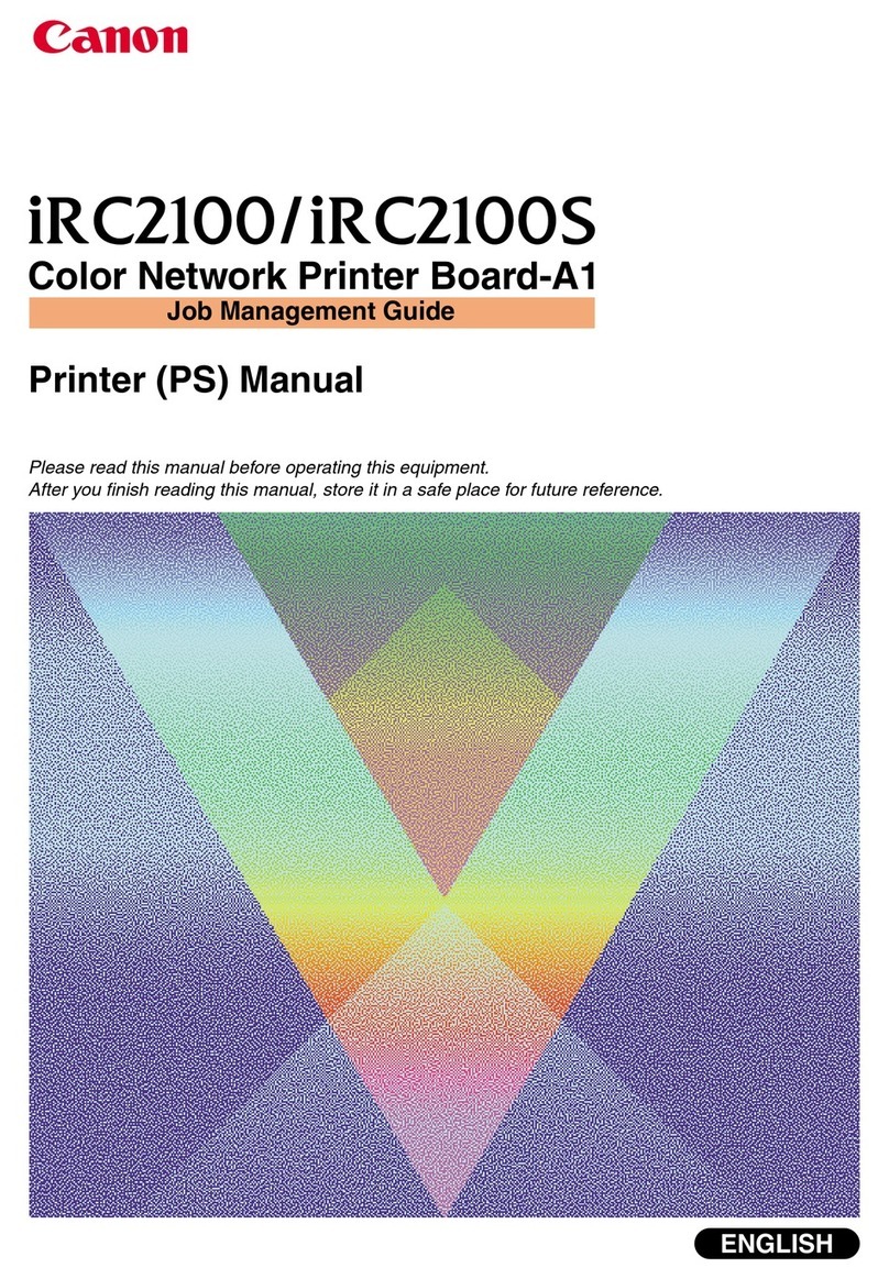 Canon IR C2100 Programming manual