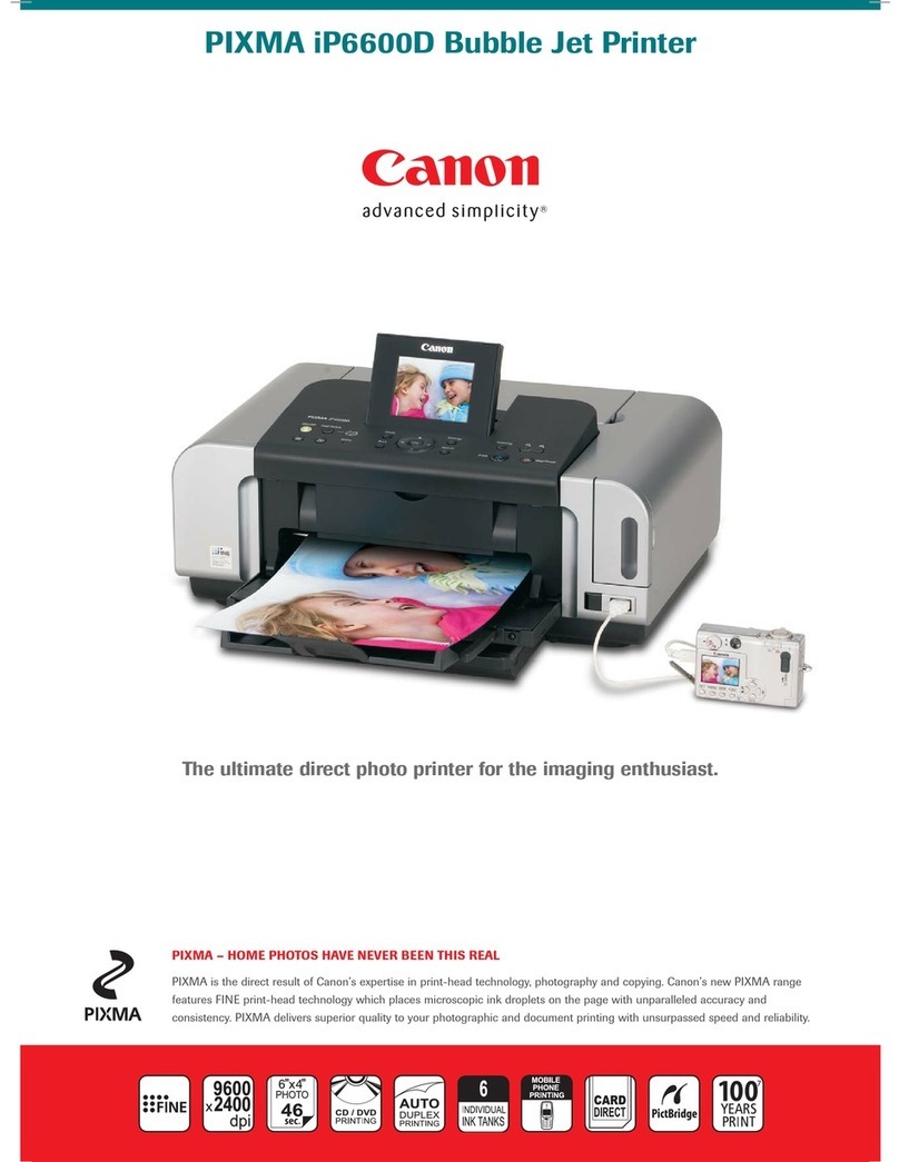 Canon iP6600D - PIXMA Color Inkjet Printer User manual