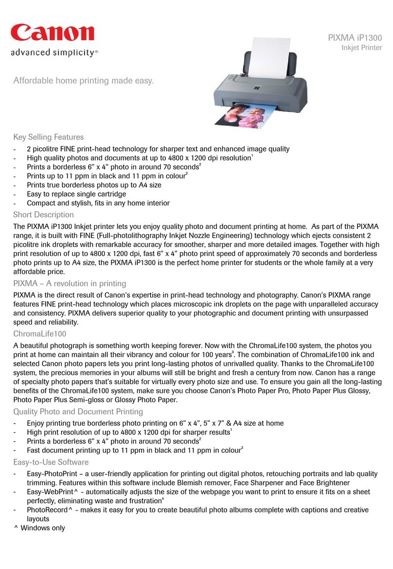 Canon PIXMA IP1300 User manual