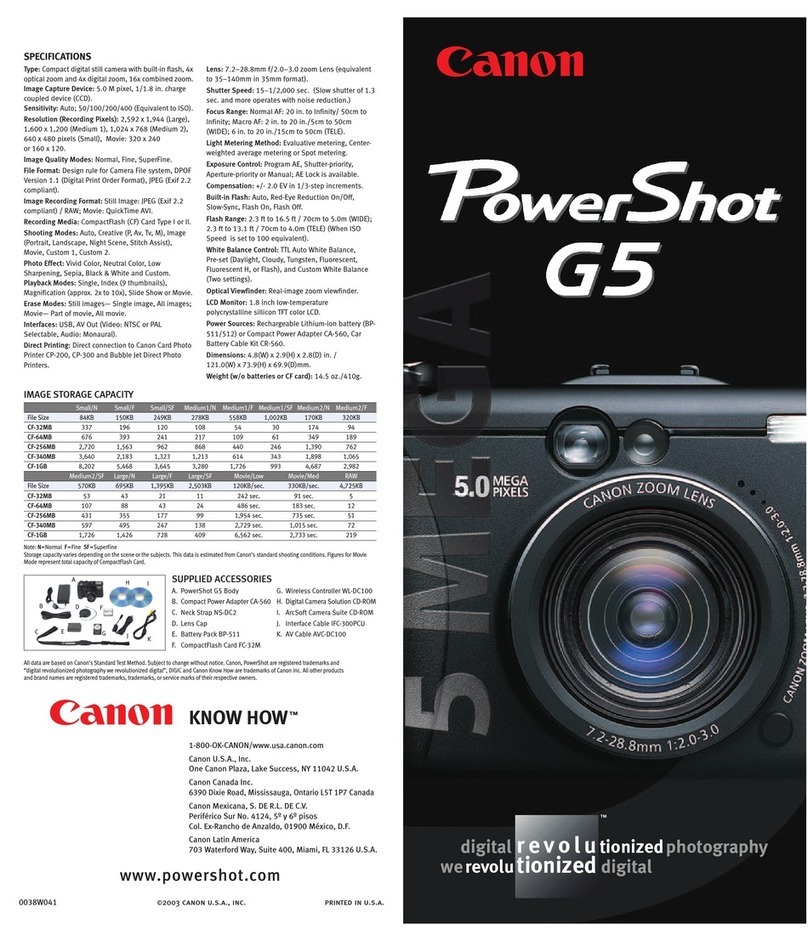 Canon Power Shot G5 User manual